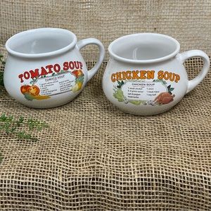 Campbell’s Chicken and tomato soup mugs vintage